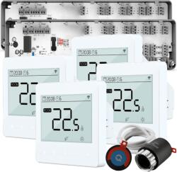 Quicksmart Kit Automatizare Încălzire în Pardoseală 4 Zone cu fir, pentru case P+1, 2 Controllere Q10, 4 termostate Q40, 15 actuatoare NC, Alb - Kit Standard- set Actuator inclus