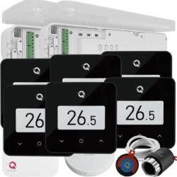 Quicksmart Automatizare Încălzire în Pardoseală wireless Quicksmart Q20, Kit 6 Zone, 2x controller, termostat Q30, Negru - Kit Standard- set Actuator inclus