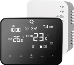 Quicksmart Termostat WiFi wireless pentru încălzire în pardoseală și centrală termică Quicksmart Q20, receptor RF inclus, Negru