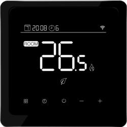 Quicksmart Termostat WiFi cu fir pentru încălzire în pardoseală și centrală termică Quicksmart Q40, montaj în doză, butoane tactile, Negru