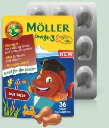 Möllers tőkehalmájolajok Möllers Omega-3 halacska gumivitamin - többféle ízben Kóla