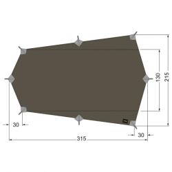 TATONKA Навес Tatonka Tarp Wing 2 LT Tarp - Stone Grey Olive - размер One Size (563-0197-0111) Палатка