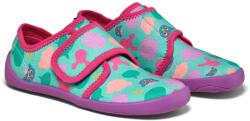 Affenzahn Детски пантофи Affenzahn Kid's Slippers Cotton Movy Slippers - Owl / Turquoise - размер 27 (EU) (702-3996-0617)