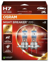  Set 2 becuri auto Osram H7 12V 55W Night Breaker +220% PX26d (280526-10)