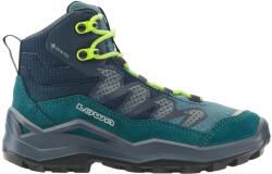 Lowa Детски туристически обувки Lowa Kid's Maddox Pro GTX Mid Walking boots - Petrol / Lime - размер 34 (EU) (702-4382-0717)