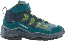Lowa Детски туристически обувки Lowa Kid's Maddox Pro GTX Mid VC Walking boots - Petrol / Lime - размер 24 (EU) (702-4383-0812)