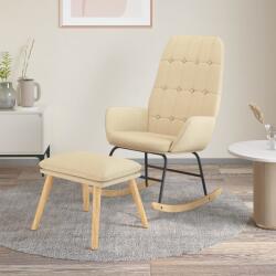 vidaXL Scaun balansoar cu taburet, crem, material textil GartenMobel Dekor (3097706) Balansoar