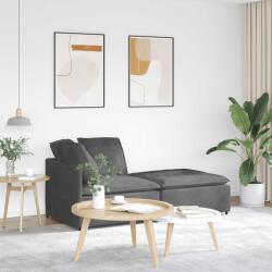 vidaXL Canapea modulara cu taburet si perne tesatura velur gri închis GartenMobel Dekor (3321228) Canapea