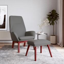 vidaXL Scaun de relaxare cu taburet, gri deschis, textil GartenMobel Dekor (3097871)