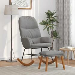 vidaXL Scaun balansoar cu suport picioare, gri deschis, catifea GartenMobel Dekor (3315127) Balansoar