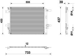 MAHLE Condensator, climatizare MAHLE BEHR *** PREMIUM LINE *** AC 1250 000P (AC 1250 000P)