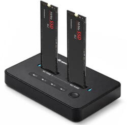 Qoltec Docking Station QOLTEC Qoltec 52366 M. 2 NVMe SSD Docking Station | PCIe | USB-C | 20 Gb/s | DUAL 2 x 8TB | Offline cloning (52366)
