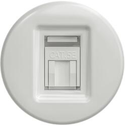 Reblig - Priză de date retro, ceramică, fără ramă, albă (RG0066)