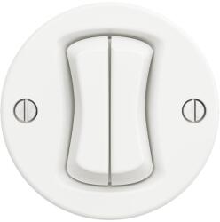 Reblig - Întrerupător din seria Retro, fără ramă, nr. 5, alb zăpadă (RG0146)