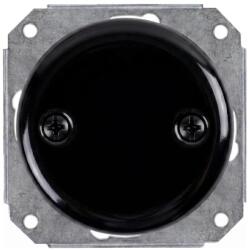 Reblig - Capac retro din porțelan pentru instalații electrice, negru (RG0229)