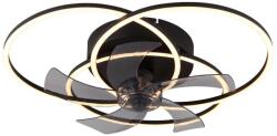GLOBO 03645 - Ventilator de tavan cu LED ALIA, reglabil, 40W/230V, 3000-6500K, negru + telecomandă (GL8892)