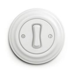Reblig - Buton retro cu ramă, alb imaculat (RG0151L)