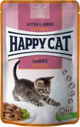 Happy Cat Kitten&Junior kacsás 85 g KARTON - 20 db
