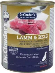Dr.Clauder's Dog Selected Meat Bárányos és rizses konzerv 800 g KARTON - 6 db