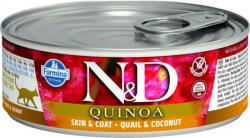 N&D Quinoa Cat konzerv fürj & kókusz 80 g KARTON - 12 db