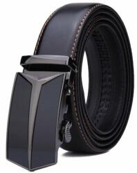  Leather belt with automatic closure, width 3.5 cm, black