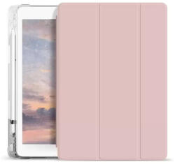 XPRO Xprotector XPRO Smart Book tok pencil tartóval és teljesen átlátszó szilikon hátlappal pink Apple Ipad 10, 9" (2022) 10. generációs készülékhez