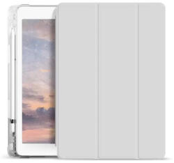 XPRO Xprotector XPRO Smart Book tok pencil tartóval és teljesen átlátszó szilikon hátlappal szürke Apple Ipad 10, 9" (2022) 10. generációs készülékhez