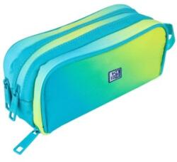 OXFORD Penar Tip Etui, Dreptunghiular, Oxford, Gradient, 3 Compartimente, Galben/Turcoaz (HRZ-400204527) Penar