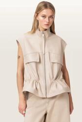 AllSaints vestă pentru femei, din piele FLOR 9BY2-KUDZZT_02X (W095LE)