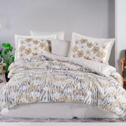 Hobby Home® Lenjerie pat dublu Penny stone, Hobby Home, poplin percale, model floral abstract Lenjerie de pat