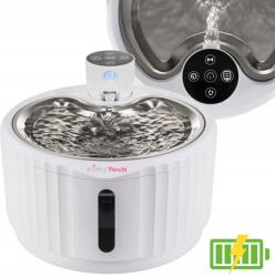 KittyTech Intelligens macskaszökőkút PurrFlow érzékelővel és KittyTech akkumulátorral (KT3100A-W)