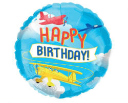 GoDan Szülinapi lufi 18" 45cm Happy Birthday Repülők (LUFI347941)