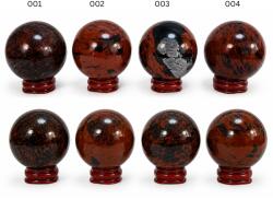  Sfera din Obsidian Mahon 55-59x55-59mm finisaj lucios decor natural 1 Buc