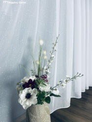fuggonyoutlet Voile, Hópehely, fehér, 500x320 cm