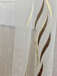 fuggonyoutlet Voile, Azra, krém alapon barna, 400x260 cm
