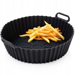 Excellent Houseware Szilikon Utántöltő Air Fryer Olajsütőhöz 20, 5 CM Fekete, Fogantyúkkal (4900773043708)