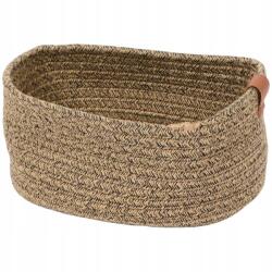 Zd trading Tárolókosár pamut fonott barna boho stílus 35x25x13 cm (2581500)