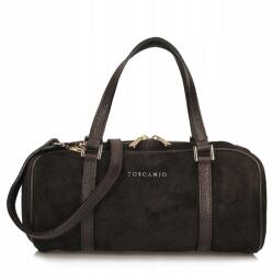 Toscanio Női táska Toscanio velúr sötétbarna - elegancia baguette formában (G140)