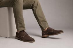 CIUCALETI Pantofi barbati casual din piele naturala intoarsa maro GKR103MVEL, marimea 39