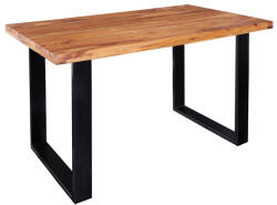 Invicta interior Masa dining dreptunghiulara Iron Craft cu blat din lemn de Sheesham, 120 cm (39866)