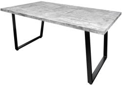 Invicta interior Masa dining dreptunghiulara Loft cu blat din MDF si aspect de beton, 160 cm (38956)
