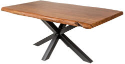 Invicta interior Masa dining dreptunghiulara Mammut cu blat din lemn de salcam si grosime de 6 cm, 180 cm (41607)