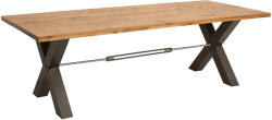 Invicta interior Masa de dining THOR 240cm picioare X stejar salbatic industrial (6538461)