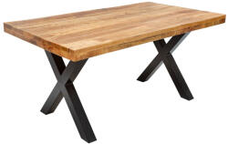 Invicta interior Masa dining dreptunghiulara Iron Craft cu blat din lemn de mango, 160 cm (6540012)