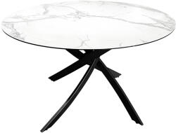 Invicta interior Masa de dining ALPINE O 120cm rotunda ceramica aspect marmura alba (44230)