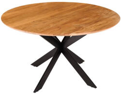 Invicta interior Masa dining rotunda Galaxie cu blat din lemn de salcam (42373)