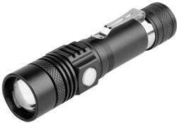 Rovision Lanterna LED metalica cu acumulator 18650, zoom si incarcare micro USB (A0114387)