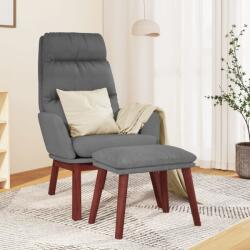 vidaXL Scaun de relaxare cu taburet, gri deschis, material textil GartenMobel Dekor (3097563)