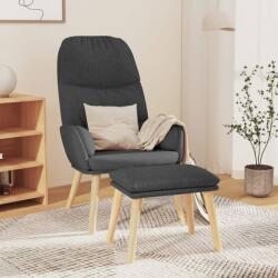 vidaXL Scaun de relaxare cu taburet, gri închis, textil GartenMobel Dekor (3097343)