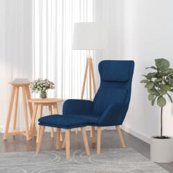 vidaXL Scaun de relaxare cu taburet, albastru, catifea GartenMobel Dekor (3097830)
